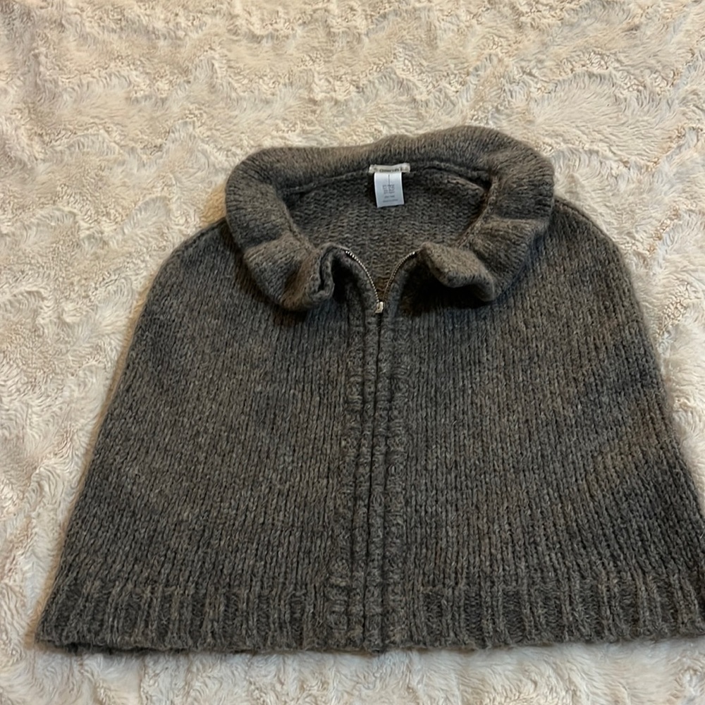 Crewcuts Gray Girls Mohair Blend Poncho Cape Size 8-10